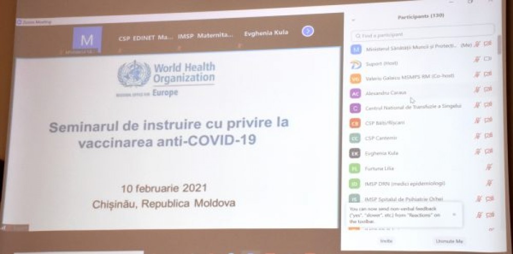 Lucrătorii medicali sunt instruiți privind organizarea procesului de vaccinare împotriva COVID-19